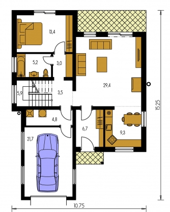 Mirror image | Floor plan of ground floor - CUBER 12